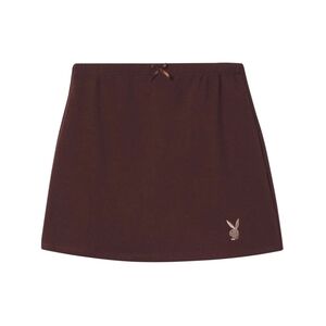 PLAYBOY Chocolate Brown Micro Mini Skirt with Logo